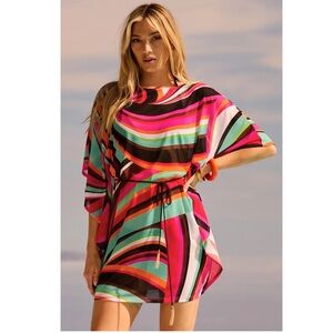 Trina Turk Anissa Belted Caftan Coverup XL/2XL New